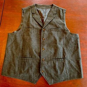 Men’s XXL western style vest - Gray